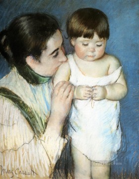 María Cassatt Painting - El joven Thomas y su madre madres hijos Mary Cassatt